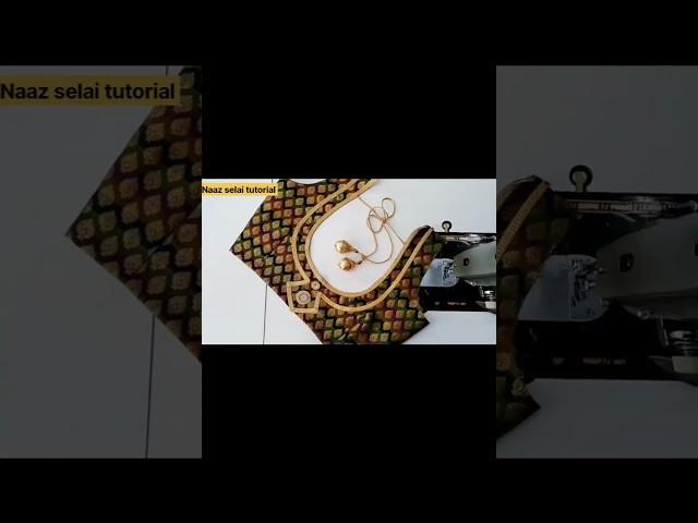 Blouse laces back neck design/cutting and stitching #naaz selai tutorial #viral #blouse #shorts