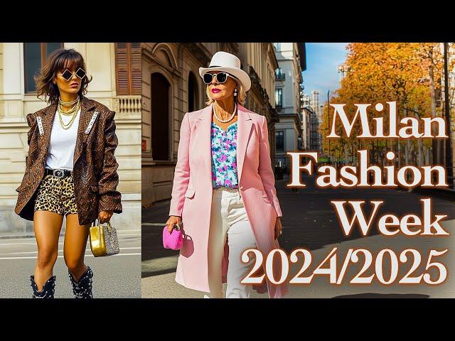 The Most Stylish People during Milan Fashion Week 2024/2025. Haute couture vs. Milanese street style