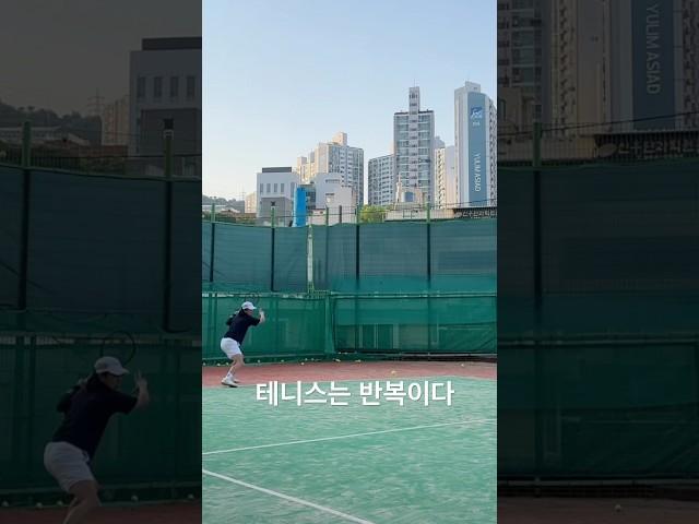 테니스는 반복 학습이다. #레슨 #테니스레슨 #테니스포핸드 #테니스코일링 #코일링 #포핸드레슨 #왼손잡이 #tennis #자세낮추기 #테니스랠리