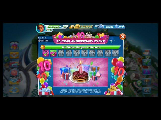 Cooking Fever - 10-YEAR ANNIVERSARY EVENT - DAY 2