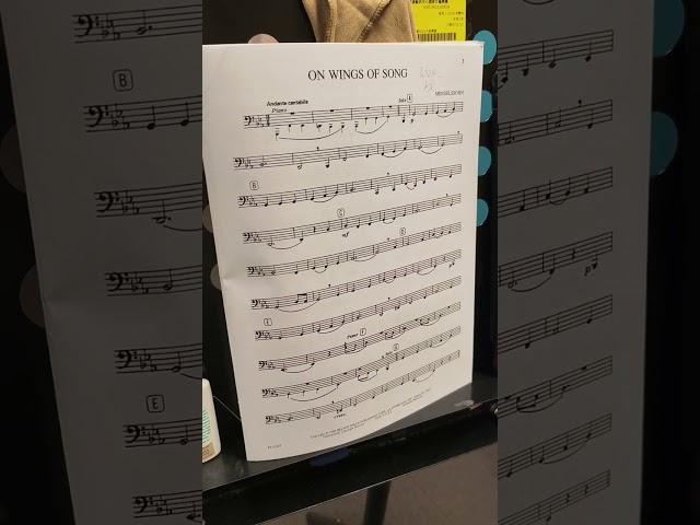 On Wings of Song by Mendelssohn for tuba solo