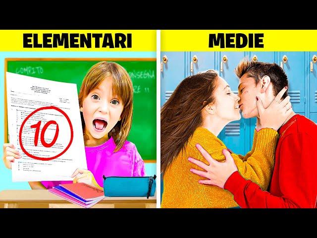 SCUOLA ELEMENTARE vs SCUOLA MEDIA!  Ritorno a Scuola / Back to School su Cap e Kazu