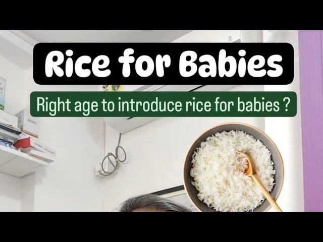 Rice for Babies: Keeping it Safe and Simple - Dr Pasunuti Sumanth