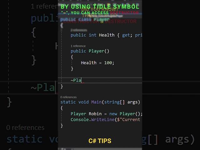 C# Advanced Destructor #shorts​​ #gamedev​ #codeTips