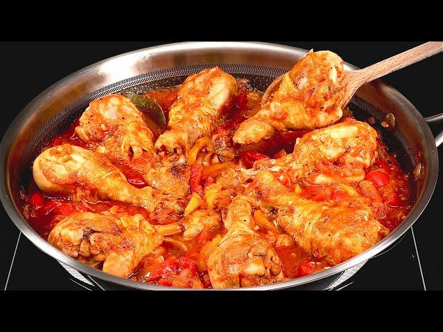 The restaurant chef showed how best to prepare CHICKEN WITH TOMATOES️Simple, delicious