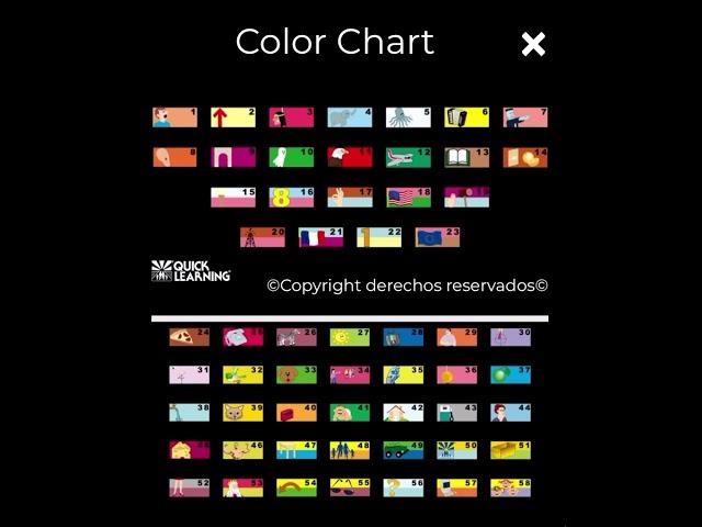 Color Chart by Quick Learning