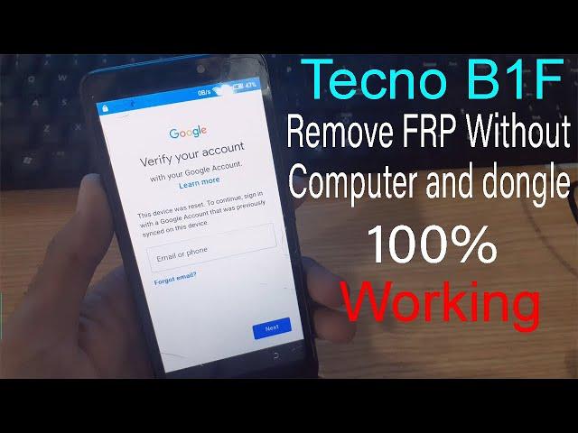 How to remove FRP Tecno B1f (google account bypass) 2020