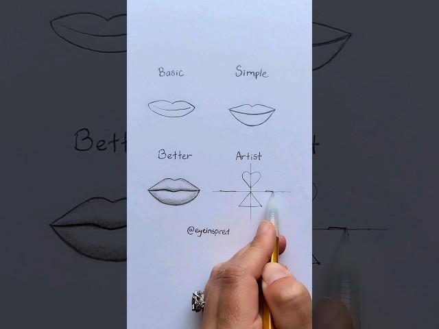 How to draw Lips  Which level can you draw?!  #art #artwork #artist #draw #drawing #sketch #cartoon