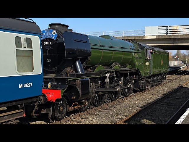 LNER (BR) 60103 'Flying Scotsman' passes Orton Mere NVR Tender leading 09/03/2025