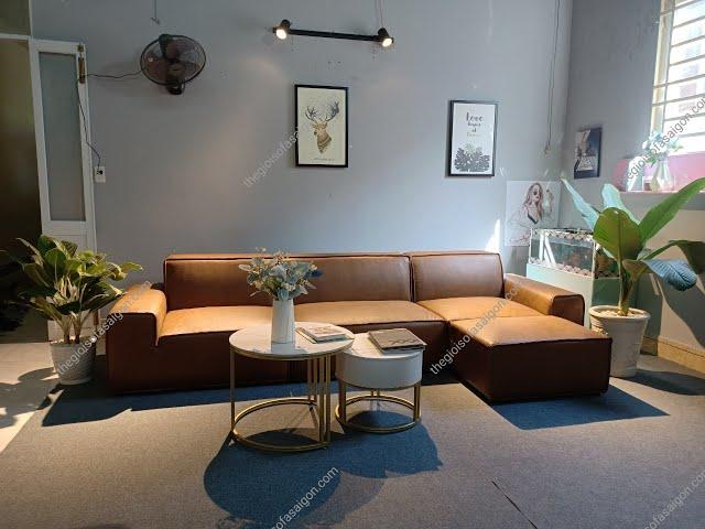 Ghế Sofa Da Bò Ý nhập khẩu 100%  Sản Xuất tại Xưởng Sofa Hùng Sài Gòn