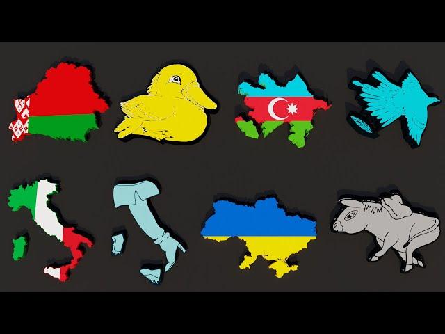 Fun with European Countries Map | Almost Identical Shapes