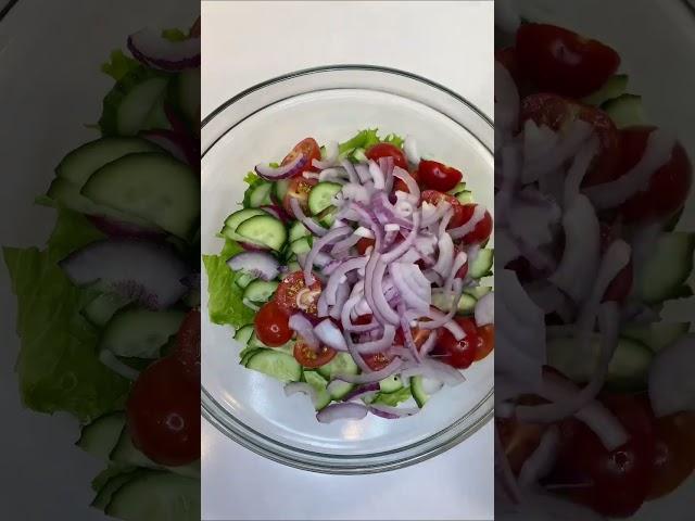 Овощной салат с очень вкусной заправкой