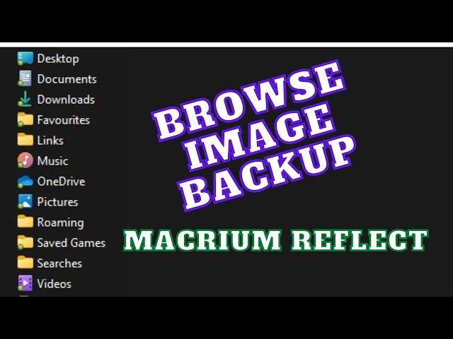 How to browse backup image in Windows 11