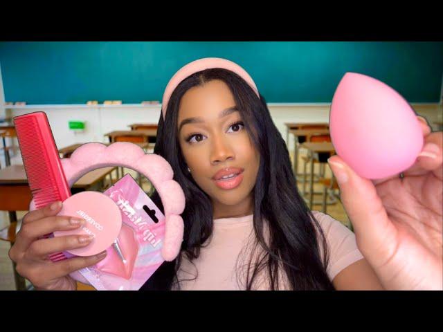 ASMR Preppy Girl Gives You a Preppy Makeover in Class  ASMR Makeover Role-play