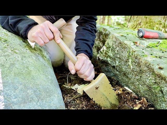 I was digging in-between two big rocks and there was something old there