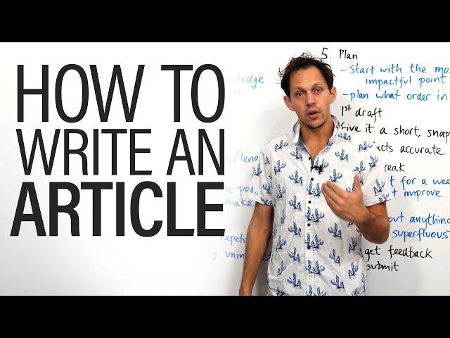 How to write an article