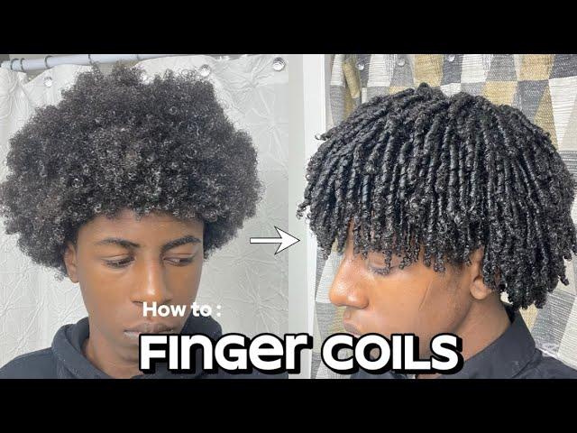 How To Get Curls With Finger Coils For Men ( ALL HAIR TYPES)