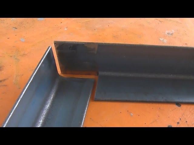 Joining Angle Iron at 90 Degrees using an easy Cope Joint. Preparation for Welding.