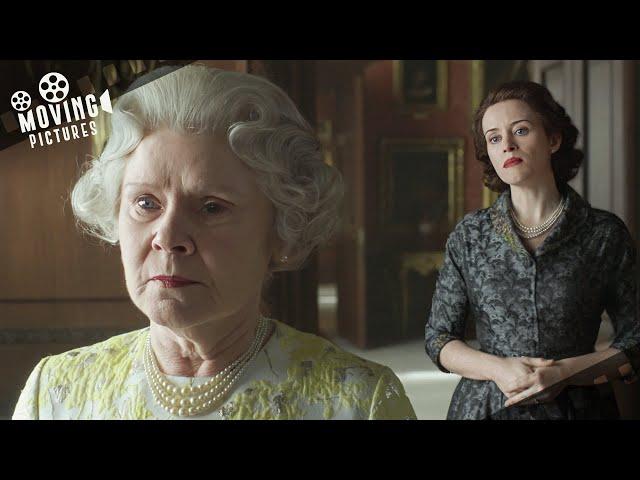 The Queen Speaks To Her Younger Self | The Crown (Imelda Staunton, Claire Foy)