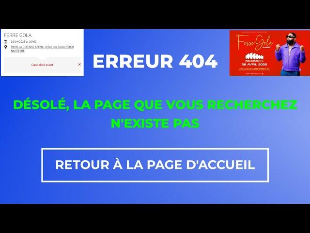 PARIS LA DÉFENSE ELONGOLI AFFICHE YA FERRE GOLA. FATE REPORTER, ANNULER, OU NINI EZOLEKA?