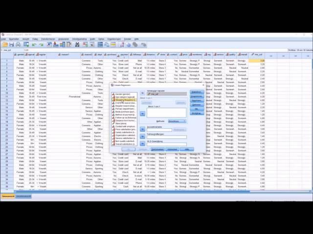 Spss24 Regression mit mehreren Prädiktoren Teil 1