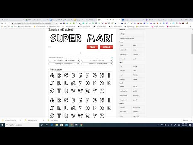 Adding Custom Fonts to Google Slides/Docs