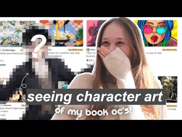 hiring artists to draw my book characters (oc's!) ️ (a writer's reaction)