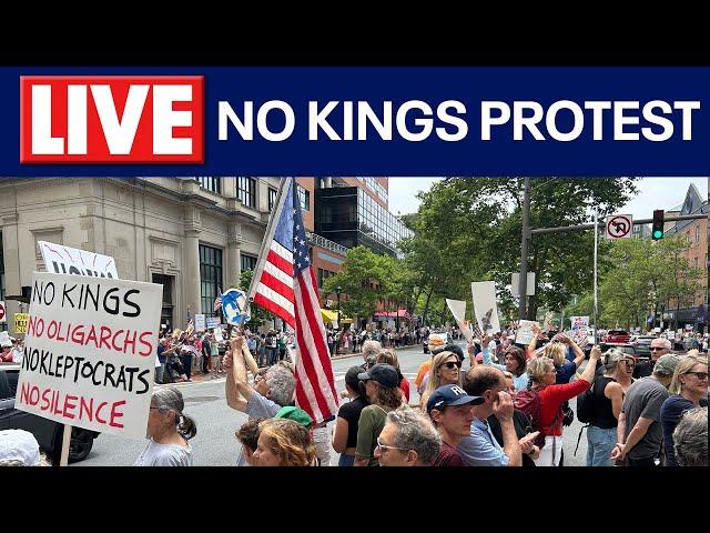 LIVE: No Kings Protests outside FOX 5 DC's News Station
