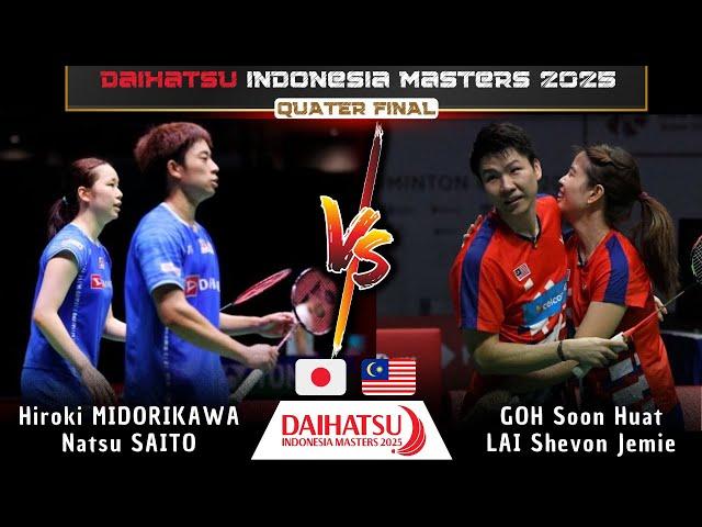 H Midorikawa/N SAITO (JPN) vs Goh/Lai (MAS) | Indonesia Masters 2025 Badminton