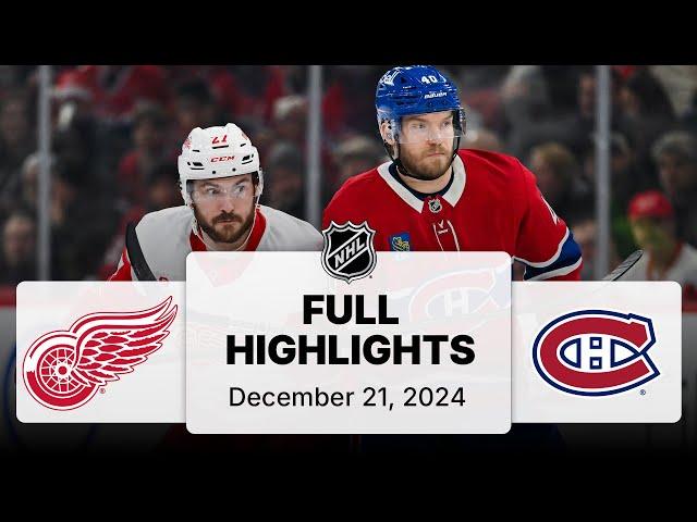 NHL Highlights | Red Wings vs. Canadiens - December 21, 2024