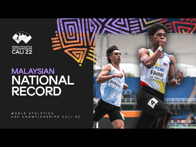 Muhd Azeem Fahmi destroys the Malaysian 100m record | World Athletics Championships Cali 2022