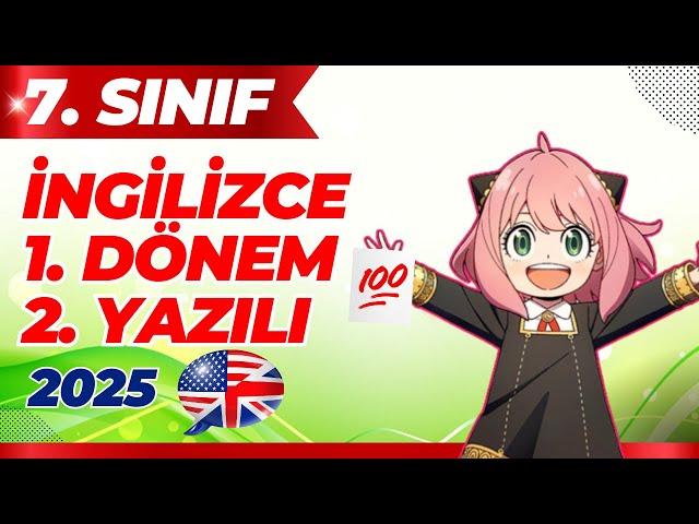 7. Sınıf İngilizce 1. Dönem 2. Yazılı 2025