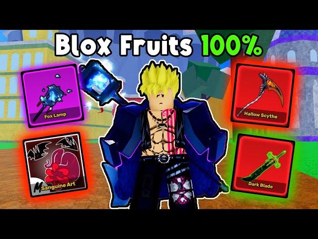 J'ai 100% Blox Fruits (Toutes Les Swords, Melee Etc...)