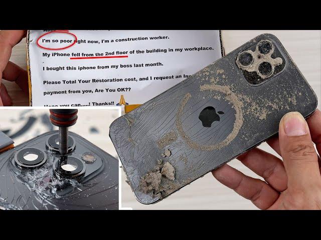 My poor fans| Restoring DESTROYED iPhone 12 Pro Max Cracked - Can It Be Fixed? Let's Check