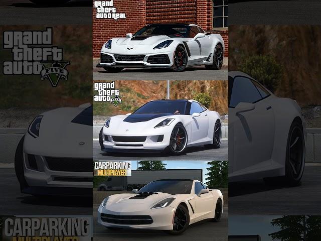 Corvette C7 Real Vs GTA Vs CPM #gta #corvette #corvettec7 #cpm