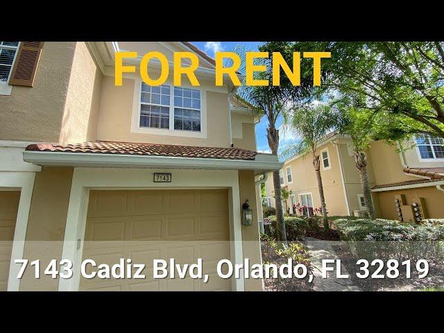 7143 Cadiz Blvd, Orlando, FL 32819   FOR RENT   Dr  Phillips Neighborhood