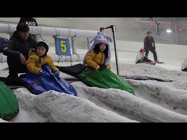 【小叮噹(下)科學主題樂園】滑雪囉～全台最大室內滑雪場(媞6Y1M24D、喬4Y7M24D)