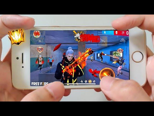 Iphone 6 Free Fire Gameplay test full max settings HUD+DPI+ MACRO 1 gb ram2016