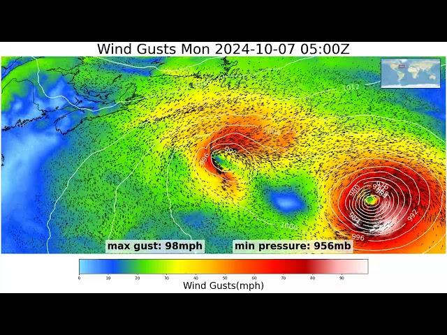 Hurricane Milton - Storms detected in the 2024-10-05 00z GFS Run