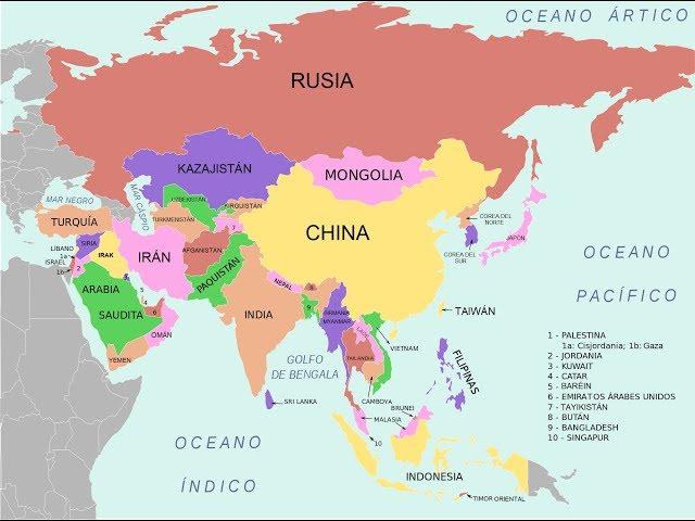 Canción de los países y capitales de Asia