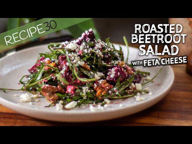 Roasted Beetroot Salad with Feta Cheese and Walnuts