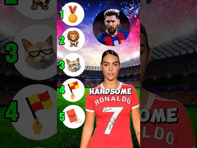 Georgina ranks handsome footballers - Ronaldo vs Messi vs Neymar vs David Beckham vs Erling Haaland