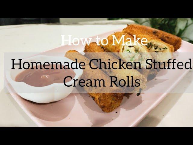 Recipe#9|Homemade Chicken Stuffed Cream Roll|Anokha tarka