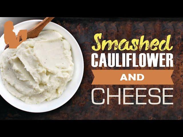 Smashed Cauliflower and Cheese recipe made using a Vitamix or Blendtec blender