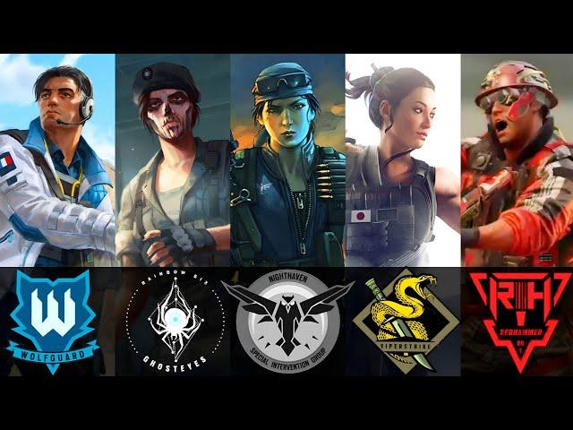 EVERY R6 Squad Explained! (Wolfguard, Ghosteyes, Redhammer, Viperstrike & Nighthaven) Lore