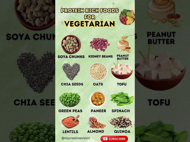 list of protein rich foods for vegetarians . #food #vegetarian #protein