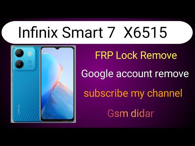 infinix smart 7 frp unlock tool infinix x6515 frp unlock tool