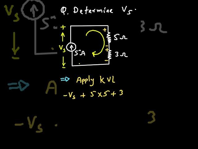 Kirchhoff's Voltage Law (KVL) Simple Example