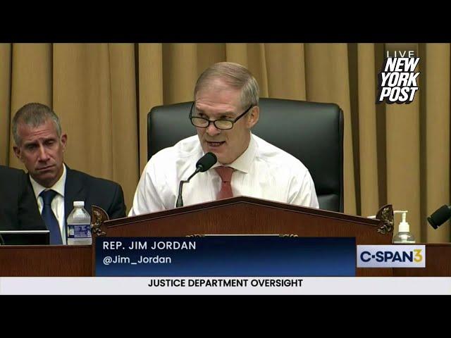 Jim Jordan accuses Garland of overseeing ‘two standards of justice’ at hearing