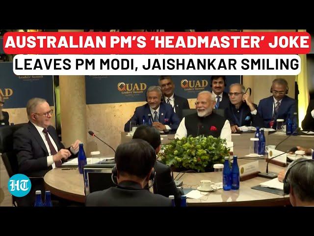 PM Modi, Jaishankar Burst Into Smiles After Australian PM Mentions His ‘Headmaster’ At Quad Summit